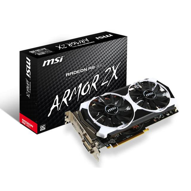 MSI AMD Radeon R9 380 OC 2GB GDDR5 2DVI/HDMI/Displayport PCI-Express Video Card