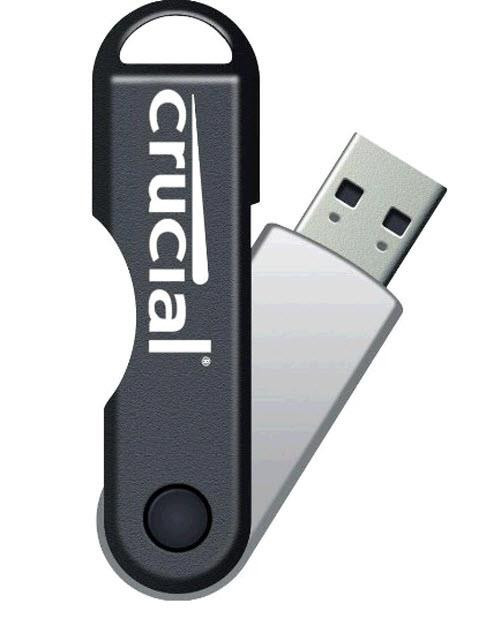 Part No: CT32GBUSBTT - Crucial TwistTurn 32GB USB 2.0 Flash Drive