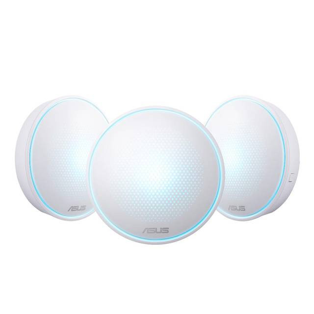 ASUS Lyra Home WiFi System, Pack of 3 (for large homes) - Tri-Band Mesh Networking Wireless AC2200 Routers with