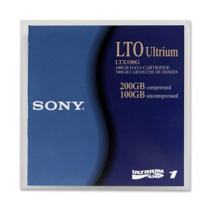Part No: LTX100GWW - Sony LTO Ultrium 1 Tape Cartridge - LTO Ultrium LTO-1 - 100GB (Native) / 200GB (Compressed)