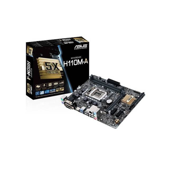 Asus H110M-A LGA1151/ Intel H110/ DDR4/ SATA3&USB3.0/ A&GbE/ MicroATX Motherboard