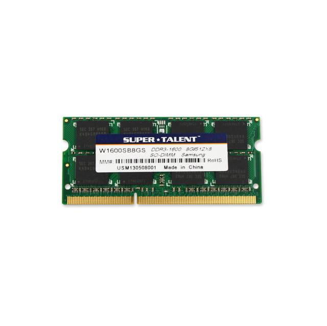 Super Talent DDR3-1600 SODIMM 8GB/512Mx8 CL11 Samsung Chip Notebook Memory