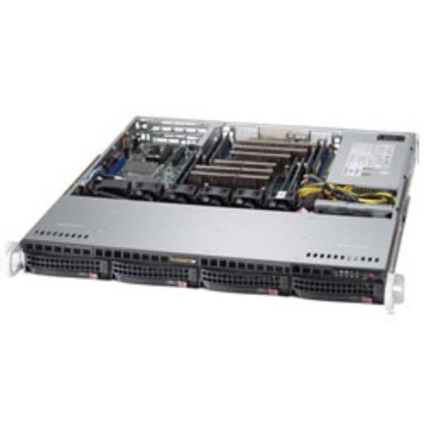 Supermicro SuperServer SYS-6017R-MTLF Dual LGA2011 440W/480W 1U Rackmount Server Barebone System (Black)