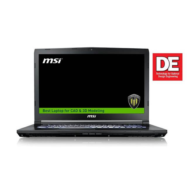 MSI WE72 7RJ-1082US 17.3 inch Intel Core i7-7700HQ 2.8GHz/ 16GB DDR4/ 512GB SSD/ Quadro M2200/ DVD±RW/ USB3.0/ Windows 10 Pro Notebook (Aluminum Black)