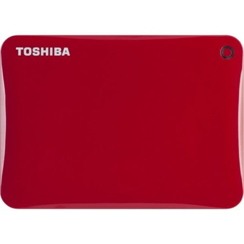 Toshiba Canvio Connect II HDTC810XR3A1 1TB 5400RPM USB 3.0 8MB Portable External Hard Drive (Red)