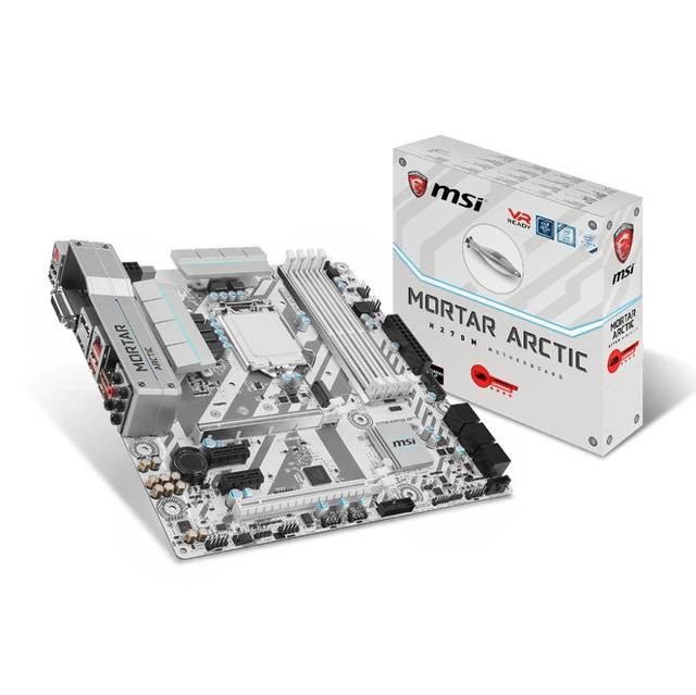 MSI H270M MORTAR ARCTIC LGA1151/ Intel H270/ DDR4/ 2-Way CrossFireX/ SATA3&USB3.1/ M.2/ A&GbE/ MicroATX Motherboard