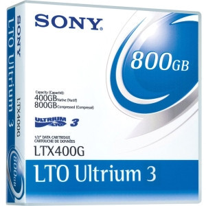Part No: LTX400WBC - Sony LTX400W LTO Ultrium 3 WORM Data Cartridge with Barcode Labeling - LTO Ultrium - LTO-3 - 400 GB (Native) / 800 GB (Compressed) - 1 Pack