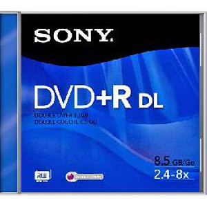 Part No: DPR85R2 - Sony DPR85R2 dvd Recordable Media - dvd+R DL - 2.4x - 8.50 GB - 5 Pack Jewel Case - 120mm