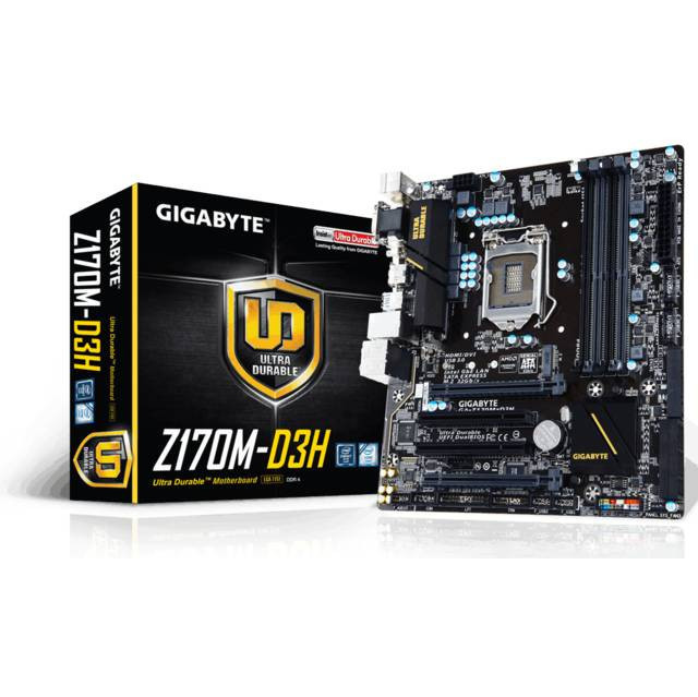 GIGABYTE GA-Z170M-D3H LGA1151/ Intel Z170/ DDR4/ 2-Way CrossFireX/ SATA3&USB3.0/ M.2&SATA Express/ A&GbE/ MicroATX Motherboard