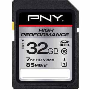 PNY 32GB High Performance SDHC Card