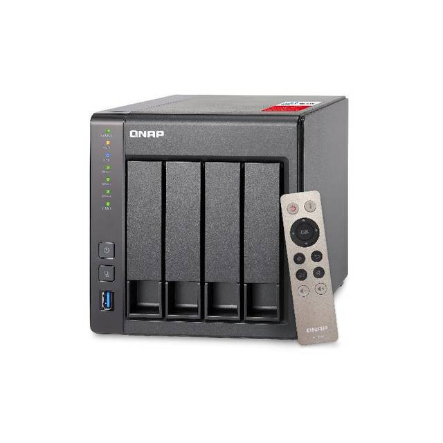 QNAP TS-451+-2G-US Intel Celeron 2.0GHz/ 2GB RAM/ 2GbE/ 4SATA3/ USB3.0/ 4-Bay Desktop NAS for SOHO & Home