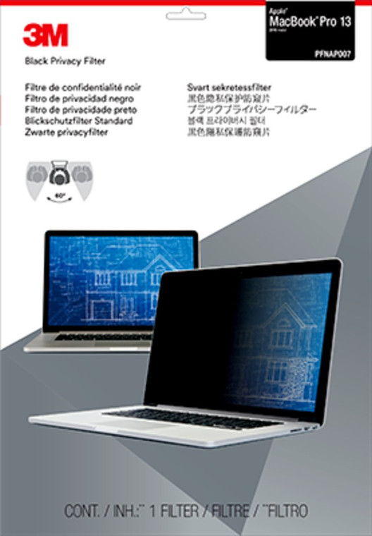 3M 7100115681 13" Notebook Frameless display privacy filter