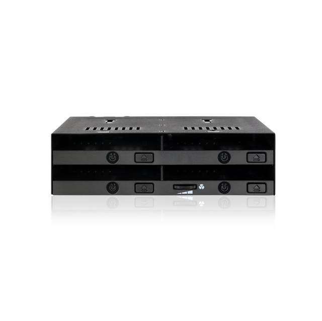 ICY DOCK FlexiDOCK MB524SP-B 4x 2.5 inch SSD Dock Trayless Hot-Swap SATA /SAS Mobile Rack for Ext 5.25 inch Bay