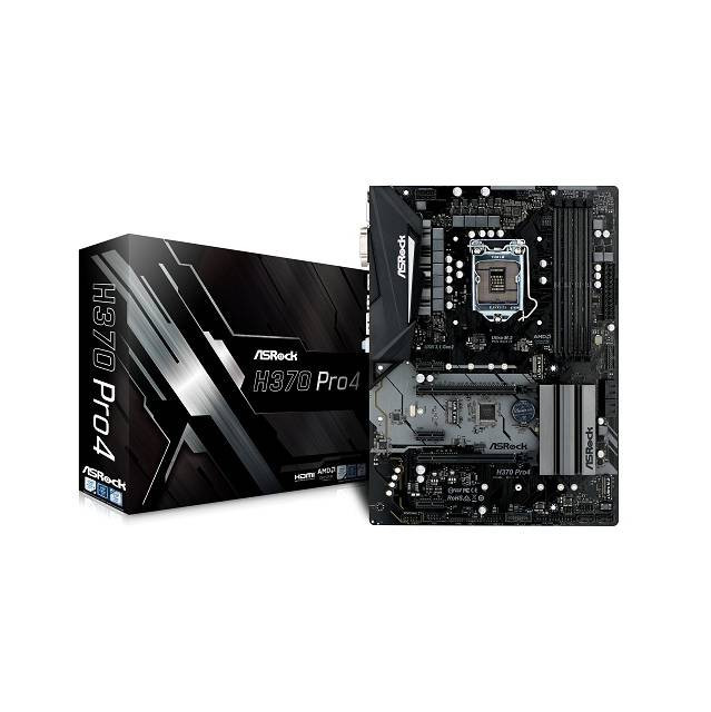 ASRock H370 PRO4 LGA1151/ Intel H370/ DDR4/ Quad CrossFireX/ SATA3&USB3.1/ M.2/ A&GbE/ ATX Motherboar