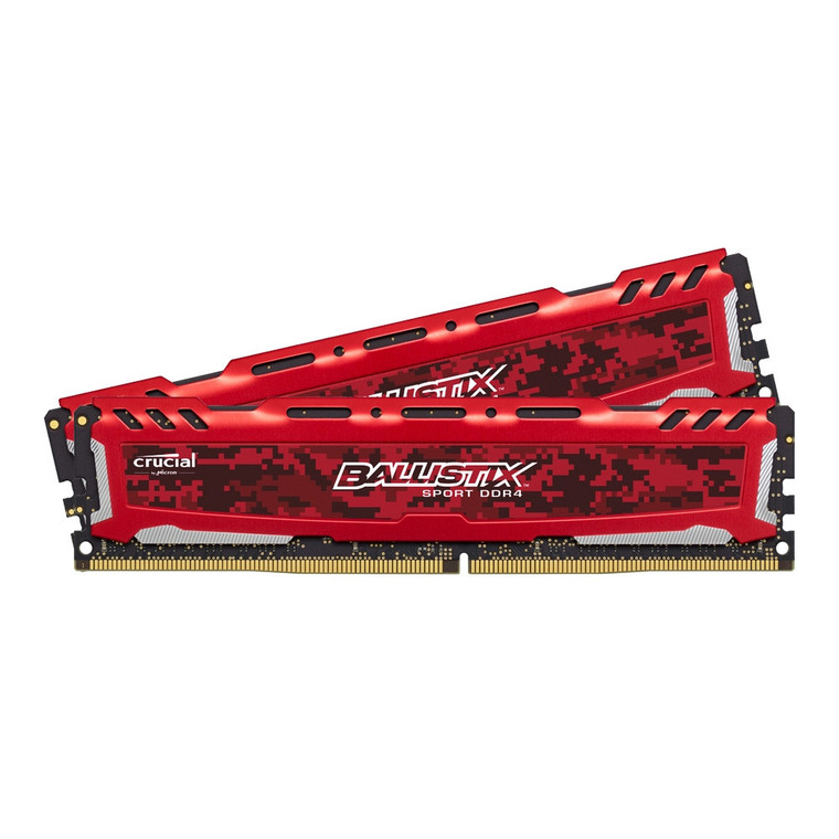 Crucial Ballistix Sport LT 16GB 2 x 8GB DDR4-2400 PC4-19200 CL16 Dual Channel Desktop Memory Kit