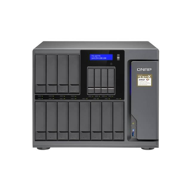 QNAP TS-1677X-1700-64G-US AMD Ryzen 7 1700 3.0GHz/ 64GB DDR4/ 6GbE/ 16SATA3/ USB3.0/ 16-Bay Tower NAS Server for Enterprise