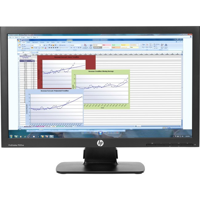 HP P222va 21.5" Full HD LED LCD Monitor - 16:9 - K7X30AAR#ABA