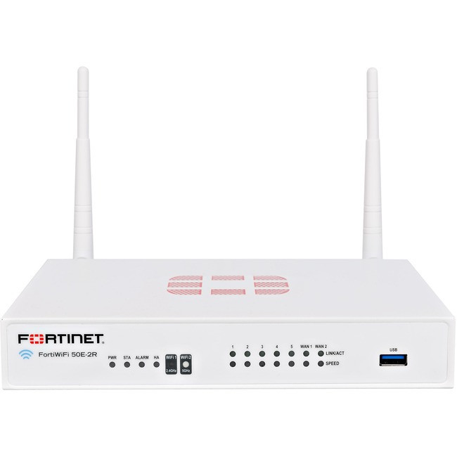 Fortinet FortiWifi 50E-2R Network Security/Firewall Appliance - FWF-50E-2R-BDL-980-36