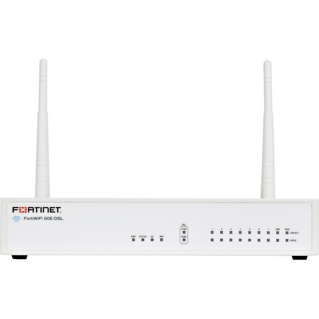 Fortinet FortiWifi 60E-DSL Network Security/Firewall Appliance - FWF-60E-DSL-BDL-988-12