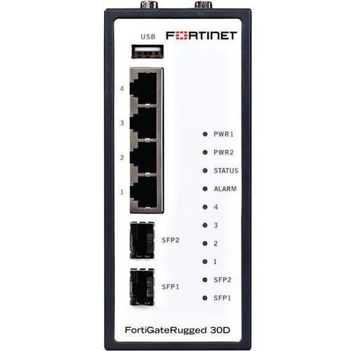 Fortinet FortiGate Rugged 30D Network Security/Firewall Appliance - FGR-30D-BDL-980-12