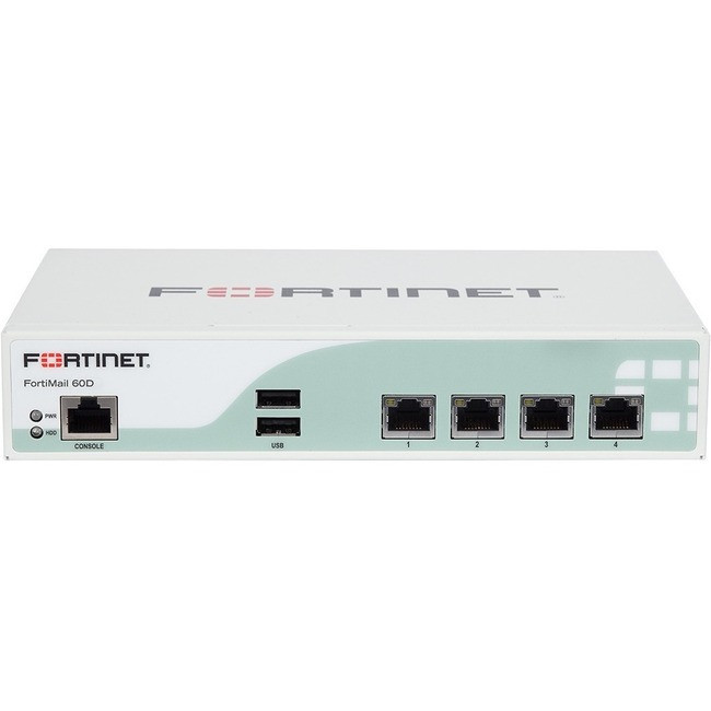 Fortinet FortiMail 60D Network Security/Firewall Appliance - FML-60D-BDL-641-36