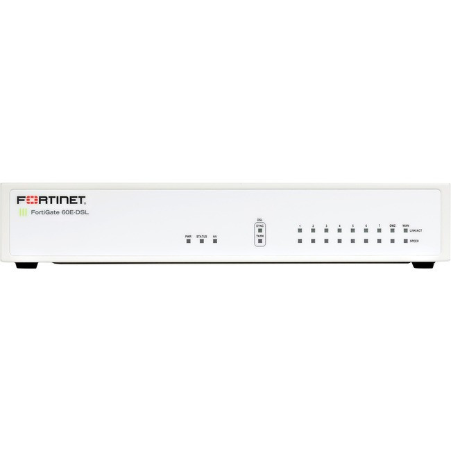 Fortinet FortiGate FG-60E-DSLJ Network Security/Firewall Appliance - FG-60E-DSLJ-BDL-980-36