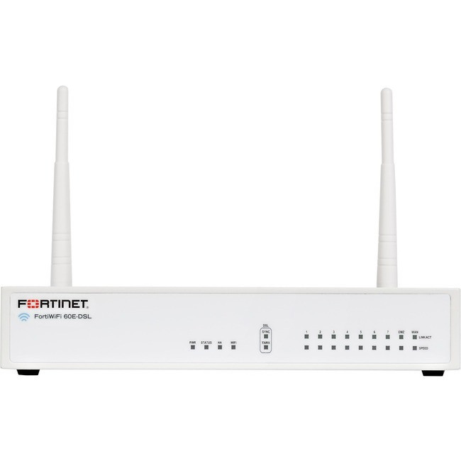 Fortinet FortiWifi 60E-DSLJ Network Security/Firewall Appliance - FWF-60E-DSLJ-BDL-988-36