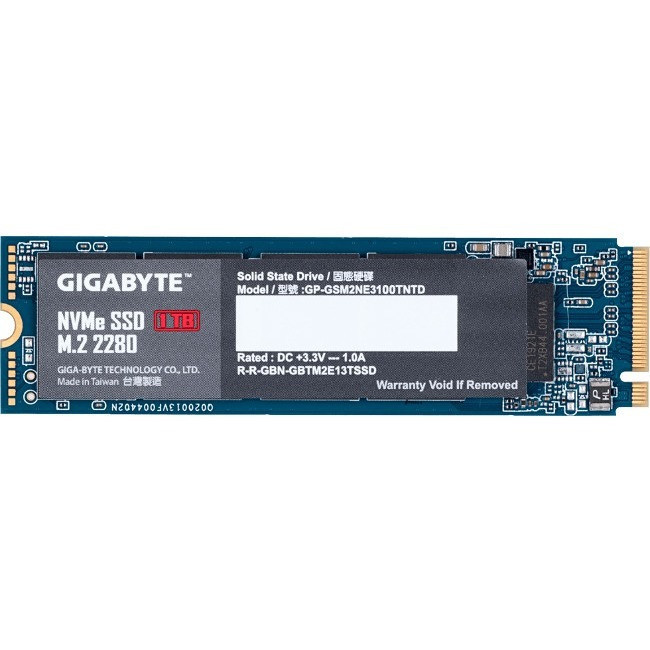 Gigabyte GP-GSM2NE3100TNTD 1 TB Solid State Drive - M.2 2280 Internal - PCI Express NVMe (PCI - GP-GSM2NE3100TNTD