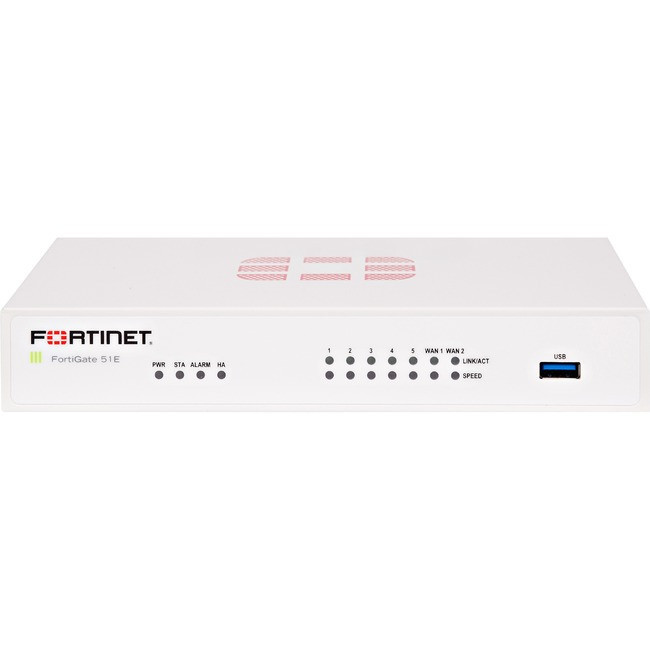 Fortinet FortiGate 51E Network Security/Firewall Appliance - FG-51E-BDL-871-12