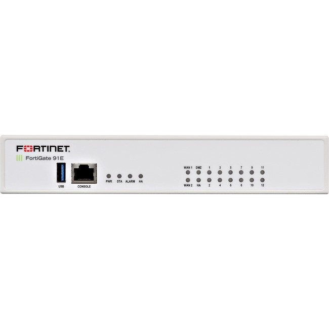 Fortinet FortiGate 91E Network Security/Firewall Appliance - FG-91E-BDL-USG-874-12