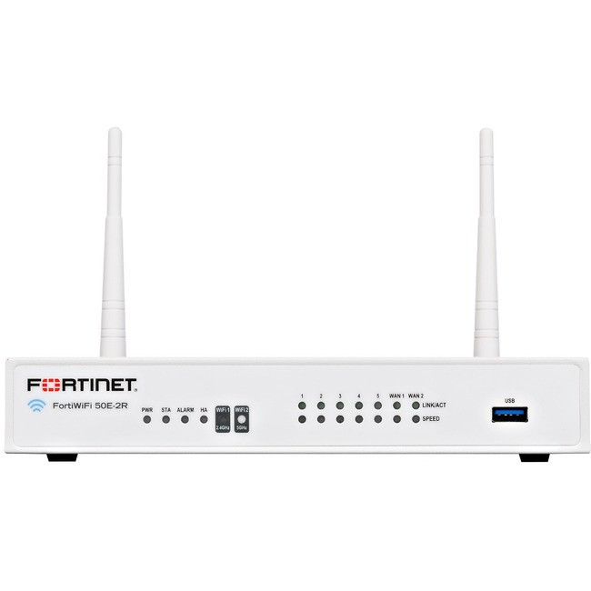 Fortinet FortiWifi 50E-2R Network Security/Firewall Appliance - FWF-50E-2R-BDL-874-60