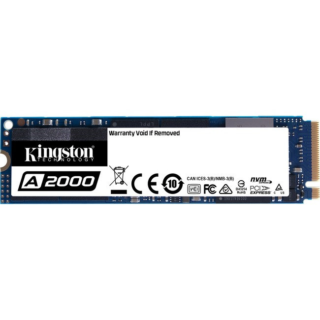 Kingston A2000 500 GB Solid State Drive - M.2 2280 Internal - PCI Express (PCI 3.0 x4) - SA2000M8/500G