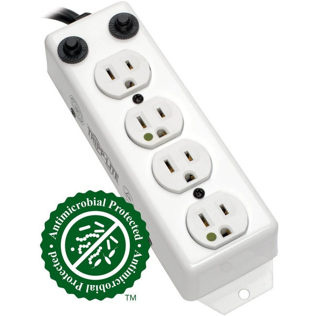 Tripp Lite Power Strip Hospital Medical 4 Outlet UL1363A 3'-10' Coiled Cord - PS-410-HGOEMCC