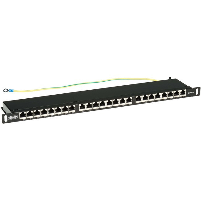 Tripp Lite Cat6a Patch Panel 24-Port High-Density Shielded Dual IDC 0.5URM - N252A-024-HUSHK
