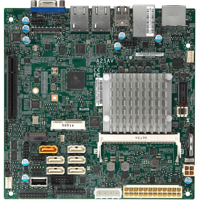 Supermicro A2SAV-L Server Motherboard - Intel Chipset - Socket BGA-1296 - MBD-A2SAV-L-O