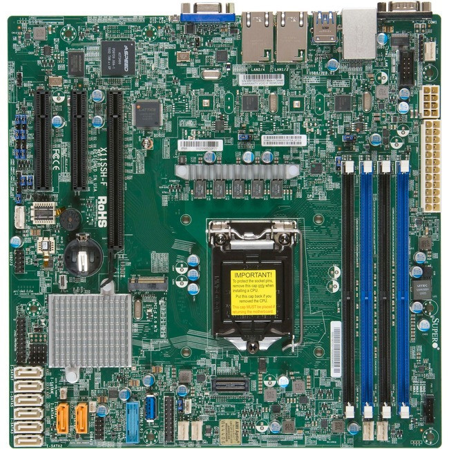 Supermicro X11SSH-F Server Motherboard - Intel Chipset - Socket H4 LGA-1151 - MBD-X11SSH-F-O