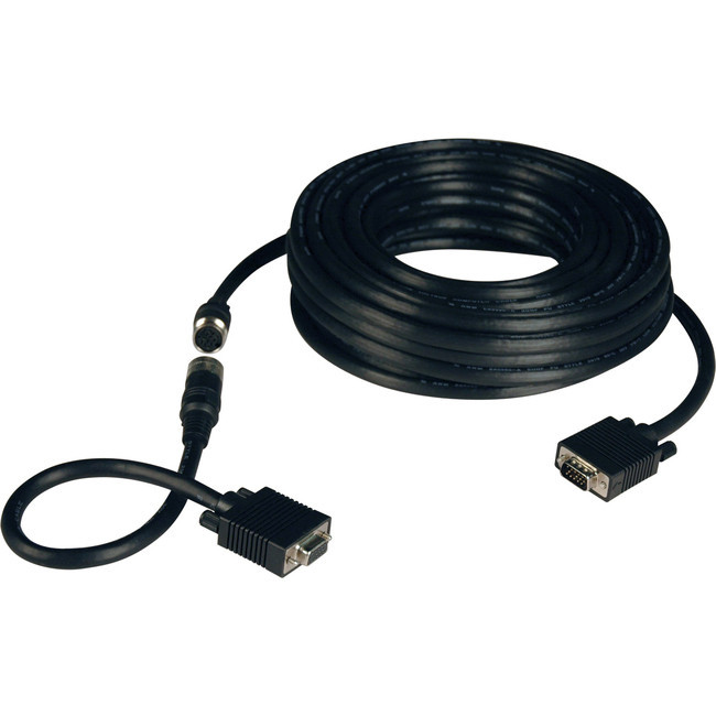 Tripp Lite VGA Coax Monitor Easy Pull Extension Cable, High Resolution cable with RGB coax - P501-100