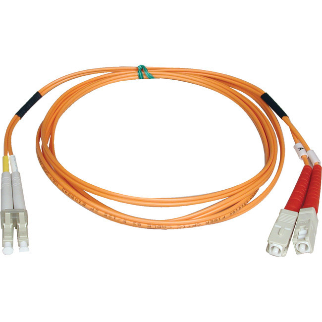 Tripp Lite 50M Duplex Multimode 50/125 Fiber Optic Patch Cable LC/SC 164' 164ft 50 Meter - N516-50M