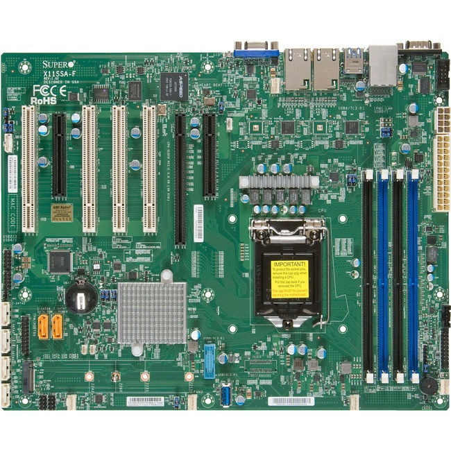 Supermicro X11SSA-F Desktop Motherboard - Intel Chipset - Socket H4 LGA-1151 - MBD-X11SSA-F-O