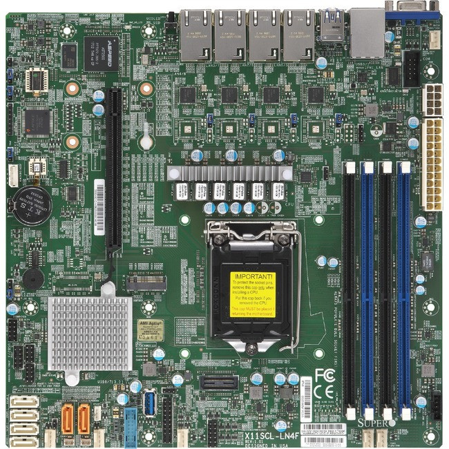 Supermicro X11SCL-LN4F Server Motherboard - Intel Chipset - Socket H4 LGA-1151 - MBD-X11SCL-LN4F-O