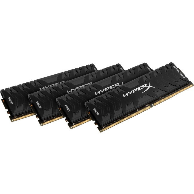 Kingston Predator Memory Black - 64GB Kit (4x16GB) - DDR4 3000MHz Intel XMP CL15 DIMM - HX430C15PB3K4/64
