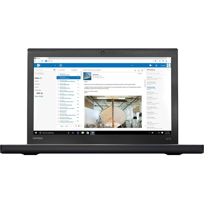 Lenovo ThinkPad X270 20K6001BUS 12.5" Touchscreen Notebook - 1920 x 1080 - Core i7 i7-6600U - 16 GB - 20K6001BUS