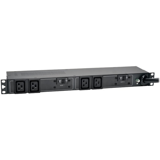 Tripp Lite PDU Basic 230V 32A 7.4kW C19 4 Outlet IEC309 Blue Horizontal 1URM - PDUH32HV19