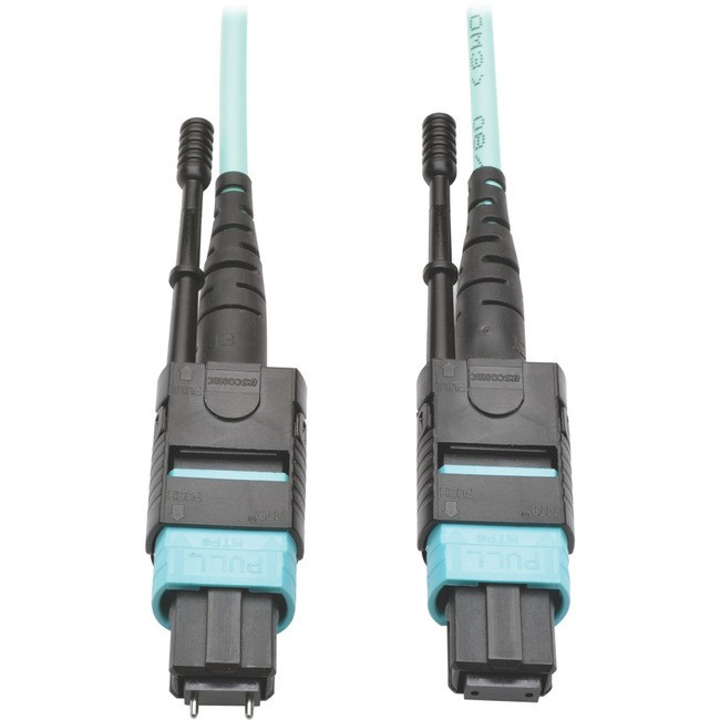 Tripp Lite 10M MTP/MTO Multimode Cable 12 Fiber 40 GbE OM3 Aqua M/F 33ft 33' 10 Meter - N842-10M-12-MF