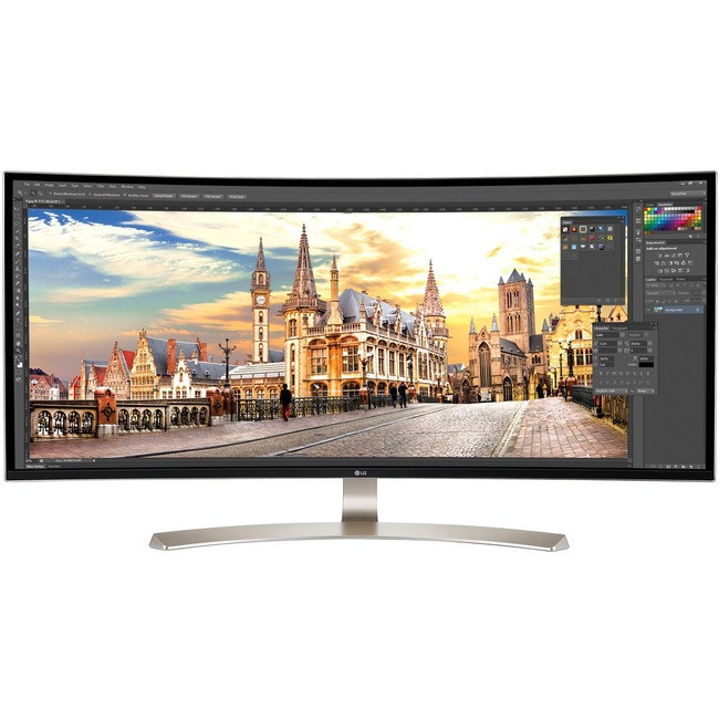LG Ultrawide 38UC99-W 37.5" WQHD+ Curved Screen LED LCD Monitor - 21:9 - Black - 38UC99-W