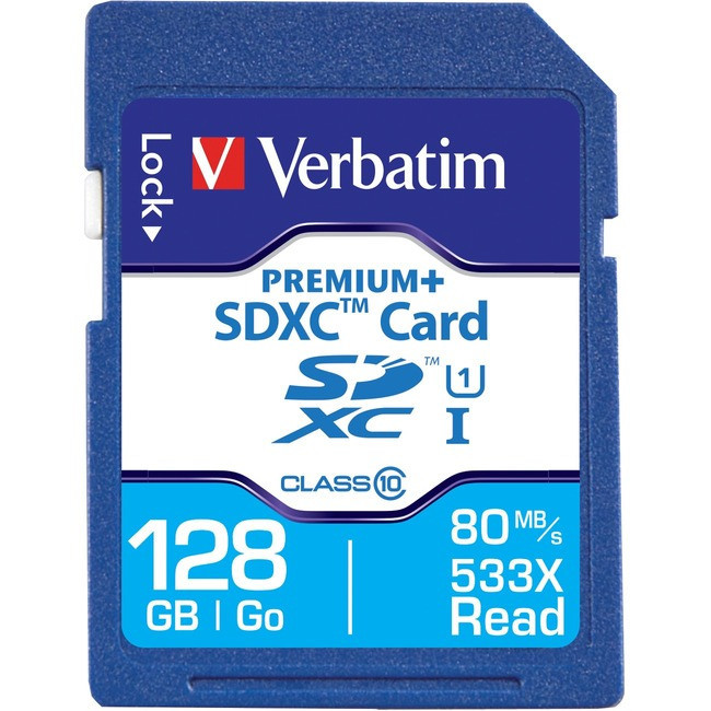 Verbatim 128GB PremiumPlus 533X SDXC Memory Card, UHS-I Class 10 - 98729