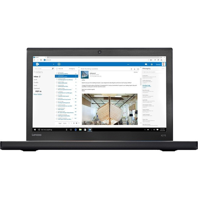 Lenovo ThinkPad X270 20K5S0QC0Y 12.5" Notebook - 1366 x 768 - Core i5 i5-6300U - 8 GB RAM - 180 - 20K5S0QC0Y