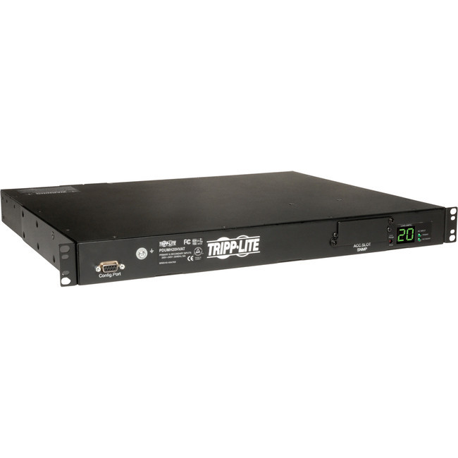 Tripp Lite PDU Metered ATS 200-240V 16/20A 8 C13; 2 C19; C20 1URM TAA Compliant - PDUMH20HVAT