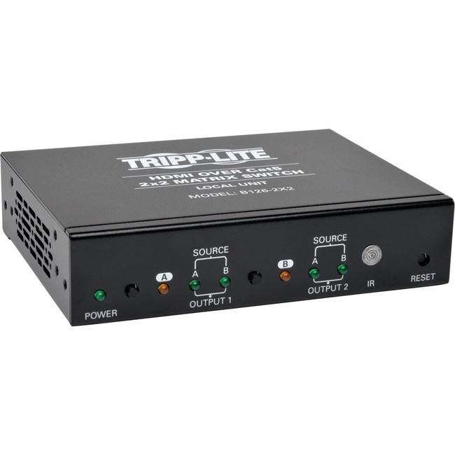 Tripp Lite HDMI over Cat5 Cat6 2x2 Matrix Video Extender Switch RJ45 F/F TAA - B126-2X2