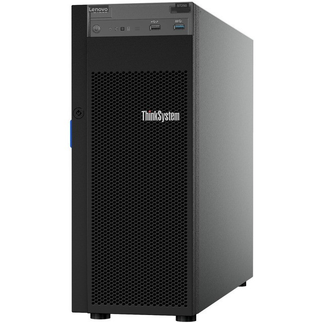 Lenovo ThinkSystem ST250 7Y46A01ANA 4U Tower Server - 1 x Xeon E-2186G - 16 GB RAM HDD SSD - Serial - 7Y46A01ANA